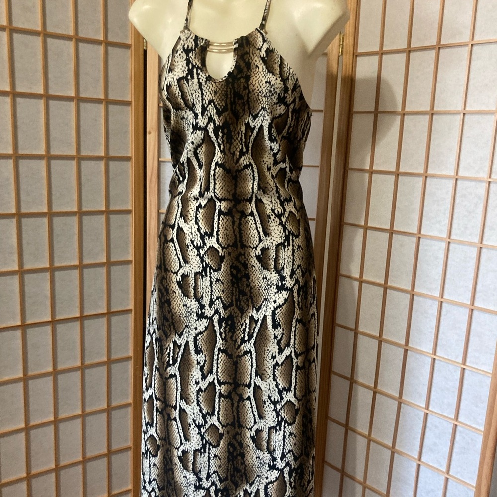 6.Snake skin midi dress